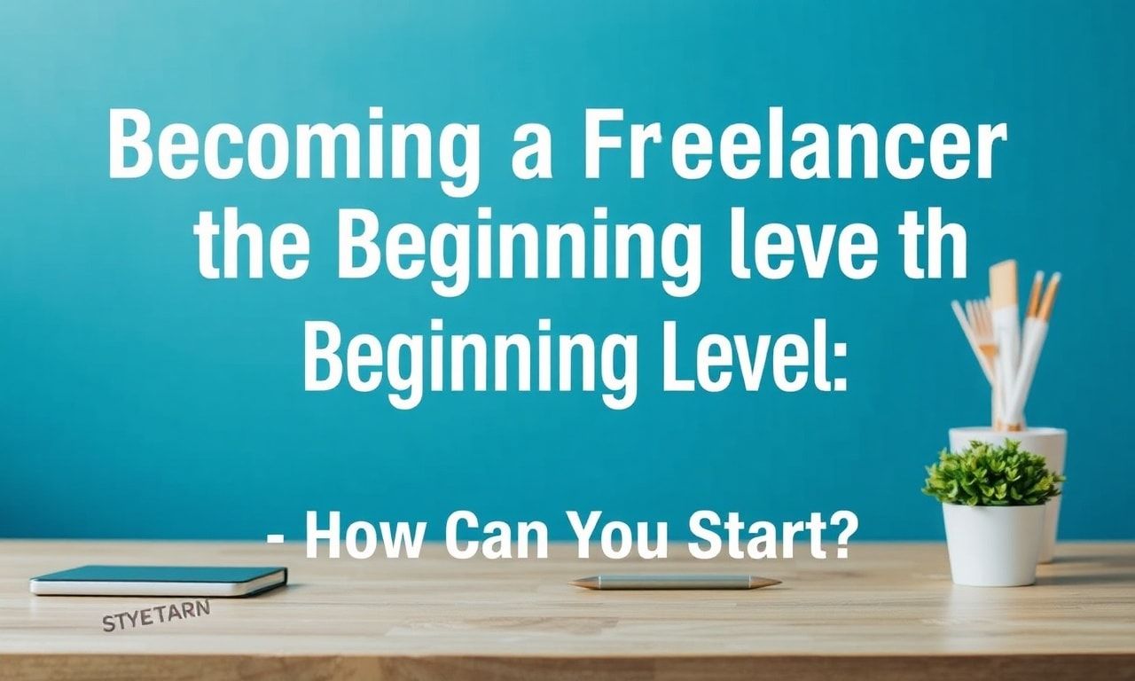 Başlangıç Düzeyinde Serbest Çalışan Olmak: Nasıl Başlayabilirsiniz?