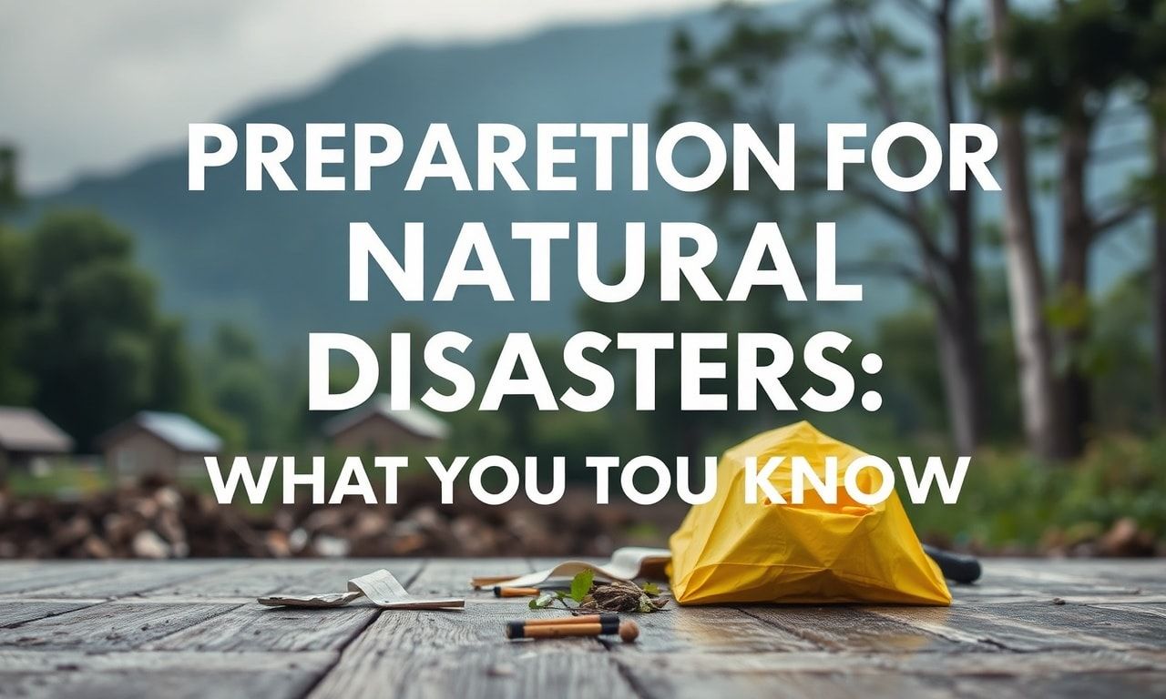 Doğal Afetlere Karşı Hazırlık: Bilinmesi Gerekenler