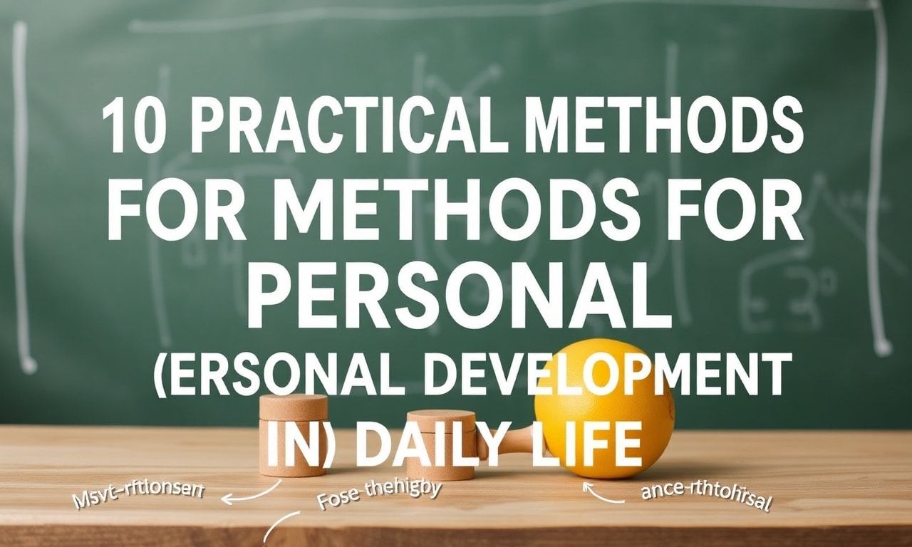 Günlük Hayatta Kişisel Gelişim İçin 10 Pratik Yöntem