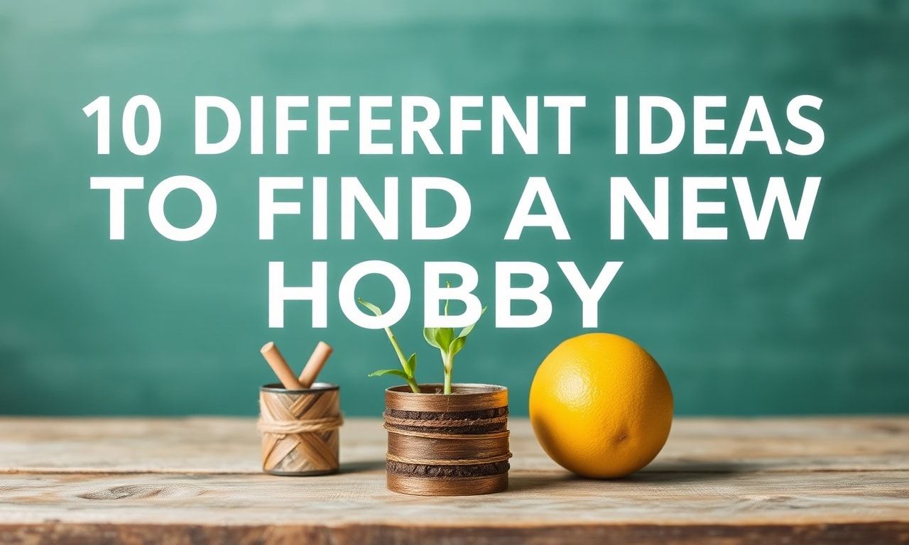 Yeni Hobi Bulmak İçin 10 Farklı Fikir